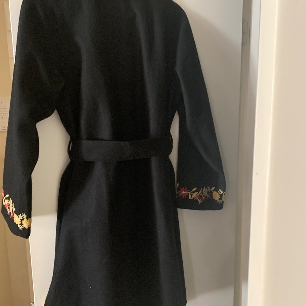 April Cornell Vintage Embroidered Coat size L - Picture 2 of 5